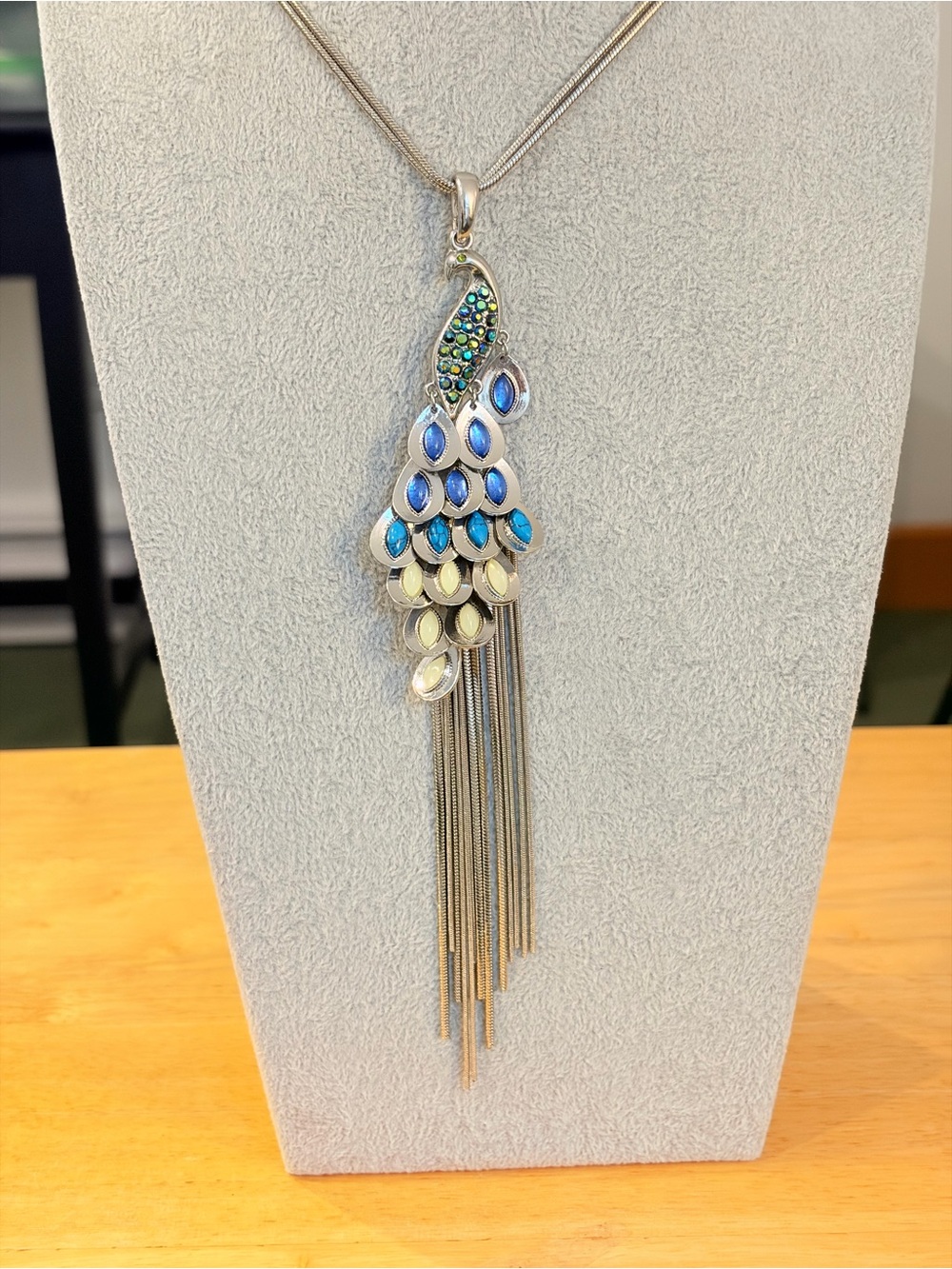 Chico’s peacock pendant necklace